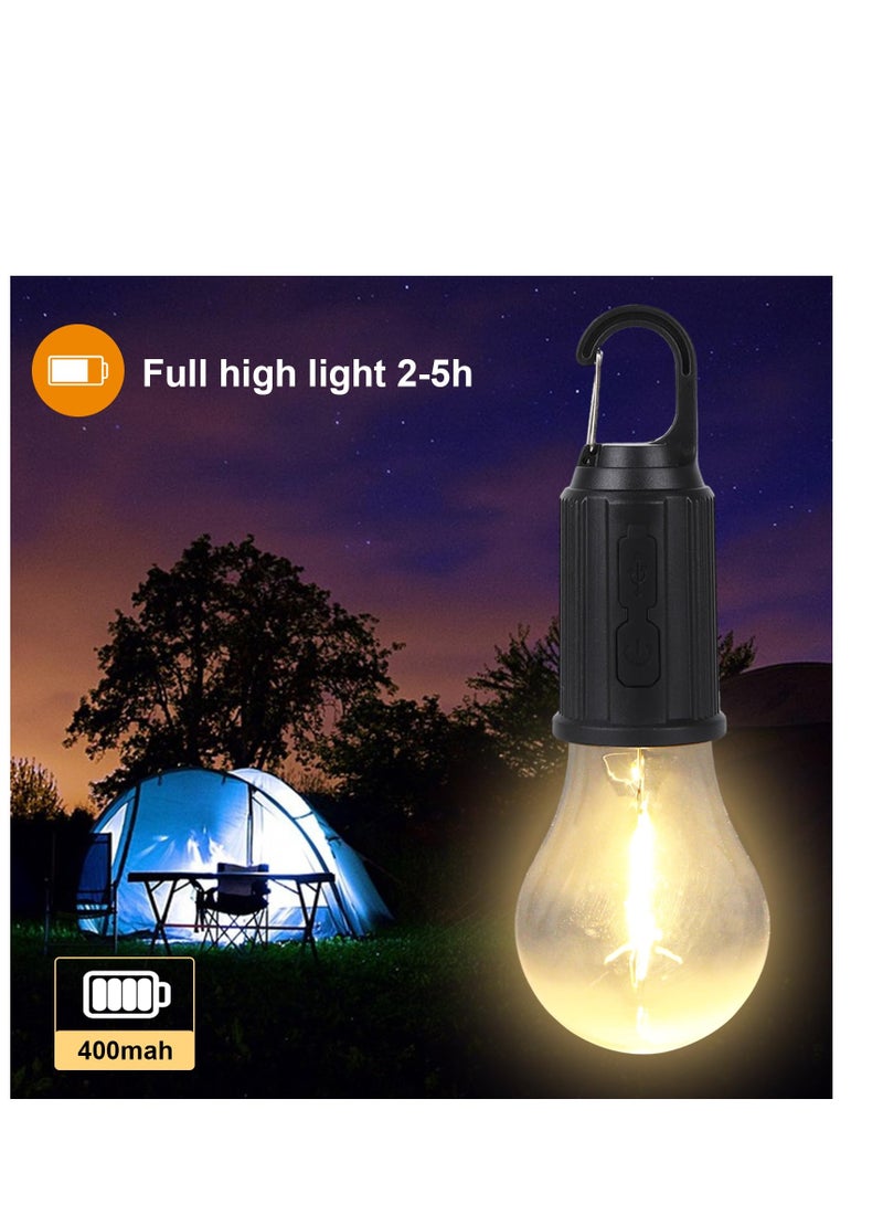 2 Pack Camping Lantern Rechargeable, Camping Lights for Tents, 3 Lighting Modes Tent Lamp, Suitablefor Camping Hiking Fishing, Backpacking, Emergency, Power Cuts [Energy Class A+++]