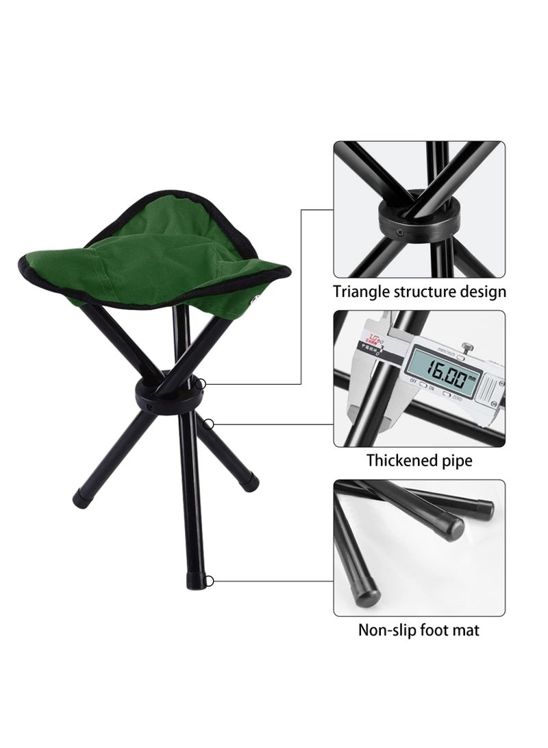 Tripod Camping Stools,Lightweight Portable Folding Camping Chair,Small 3-Legged Canvas Stool for Outdoor Adventures, Fishing, Beach, BBQ, Picnic, and Travel