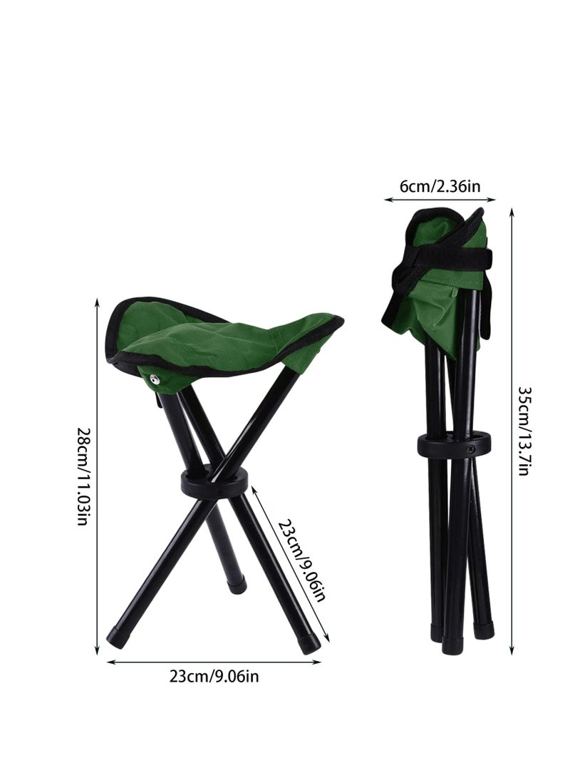 Tripod Camping Stools,Lightweight Portable Folding Camping Chair,Small 3-Legged Canvas Stool for Outdoor Adventures, Fishing, Beach, BBQ, Picnic, and Travel