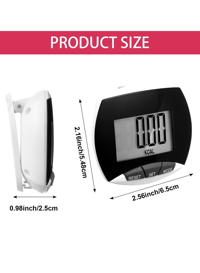 2 Pack Portable Pedometer, LCD Digital Display Running Pedometer for Jogging Hiking Running Walking