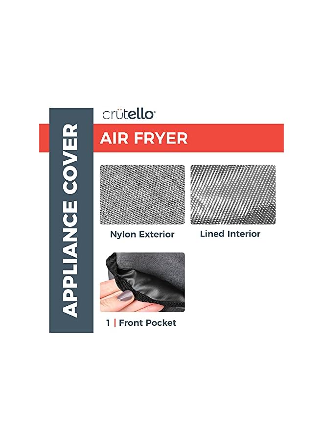 Air Fryer Cover with Storage Pockets for 5.5 Quart Fryer - Small Appliance Dust Covers