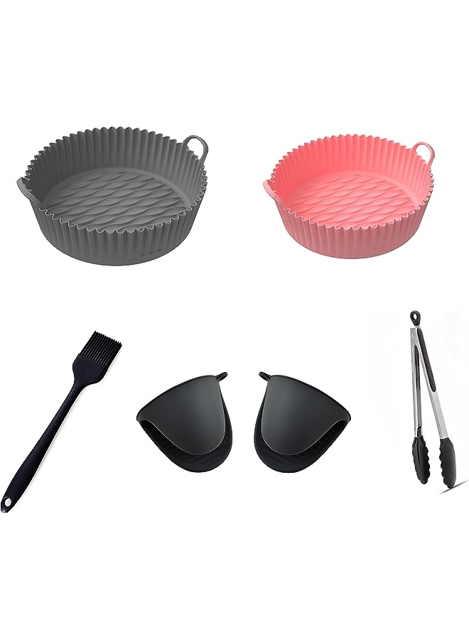 Quality Air fryer silicone liner pot, 6 Piece Set Reusable BPA Free- Air fryer oven accessories,
