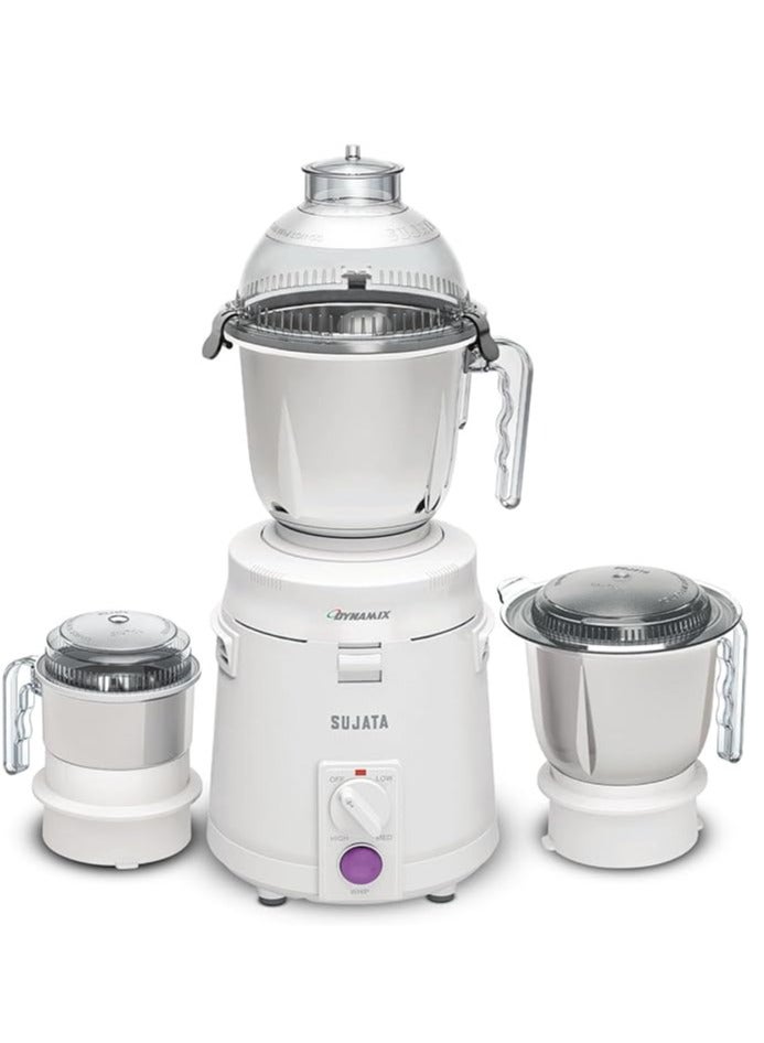 Sujata Dynamix, Mixer Grinder, 900 Watts, 3 Jars (White)