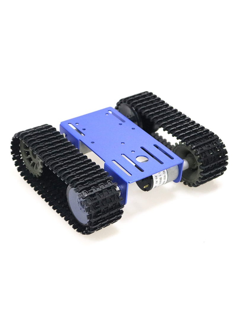 Geek DIY Tracked Robot Chassis Smart Tank Car Kit with 2Pcs Motor, Remote Control Caterpillar Moving Robotic Tank Platform with Plastic Tracks for Arduino/Raspberry Pie/Microbit/Python/Steam