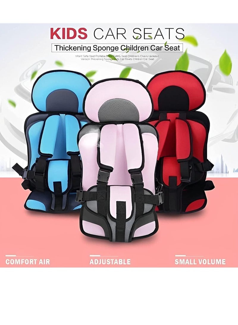 Child Safety Seat Simple Car Portable Seat Belt, Foldable Car Seat Booster Seat for Car Protection