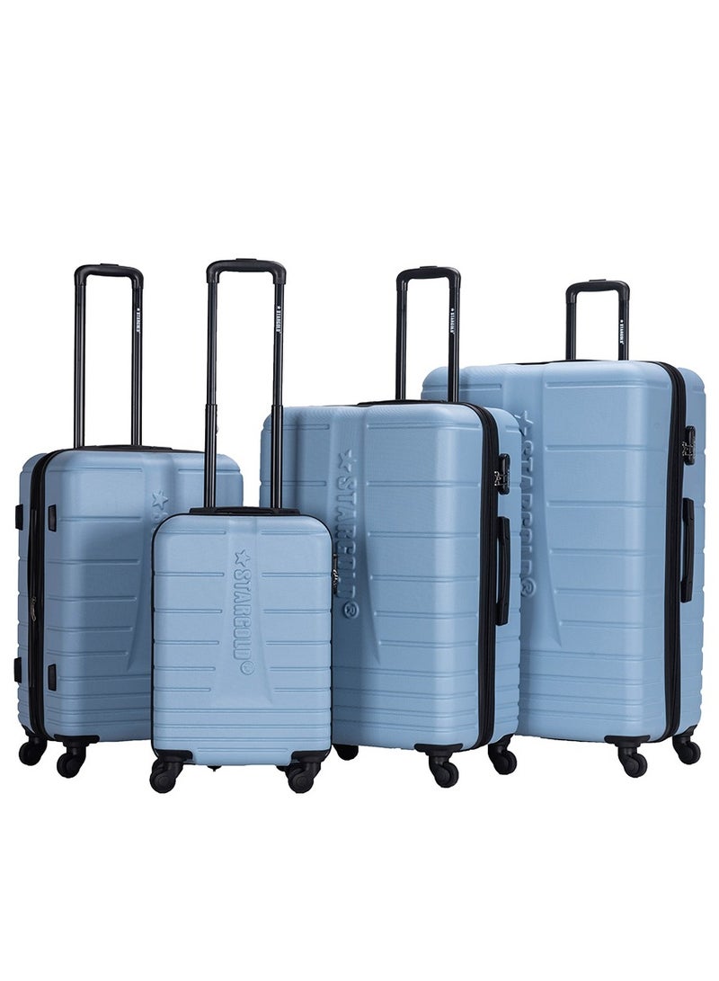 4 Pack Of Hardside Spinner Number Locked Luggage Trolley