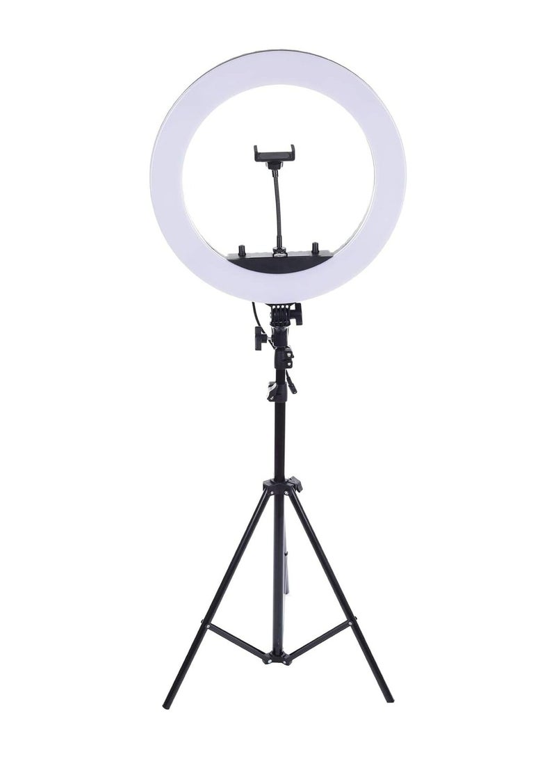 HQ-18  18inch Live Stream Led Soft Ring Light With 360 Degree Rotation Mobile Holder Bag And 2.1 Meter Stand