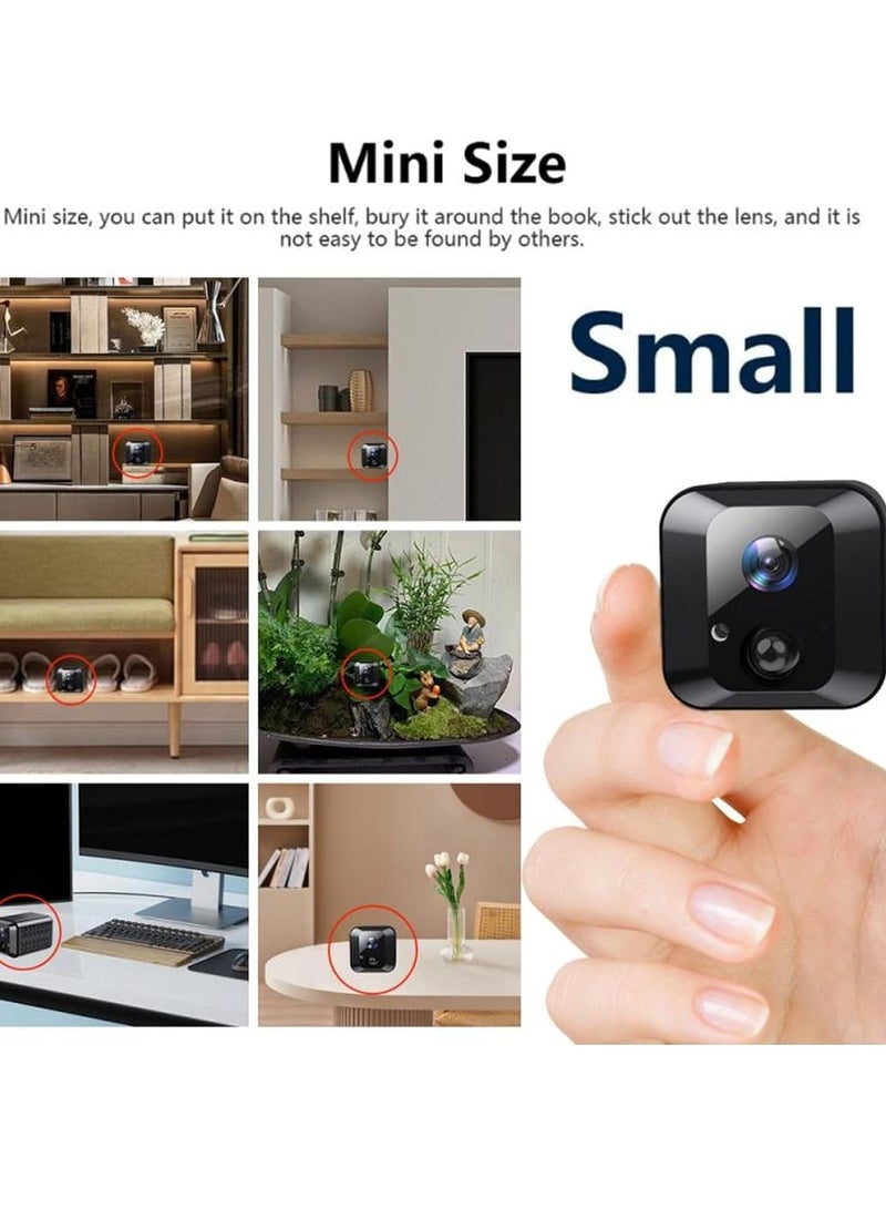 WiFi Mini Hidden Camera, Full HD 1080P Night Vision, Motion Sensor, iPhone Android Support, Security Nanny Cam, Wireless Video Detection, Compact Design - 4 million pixels