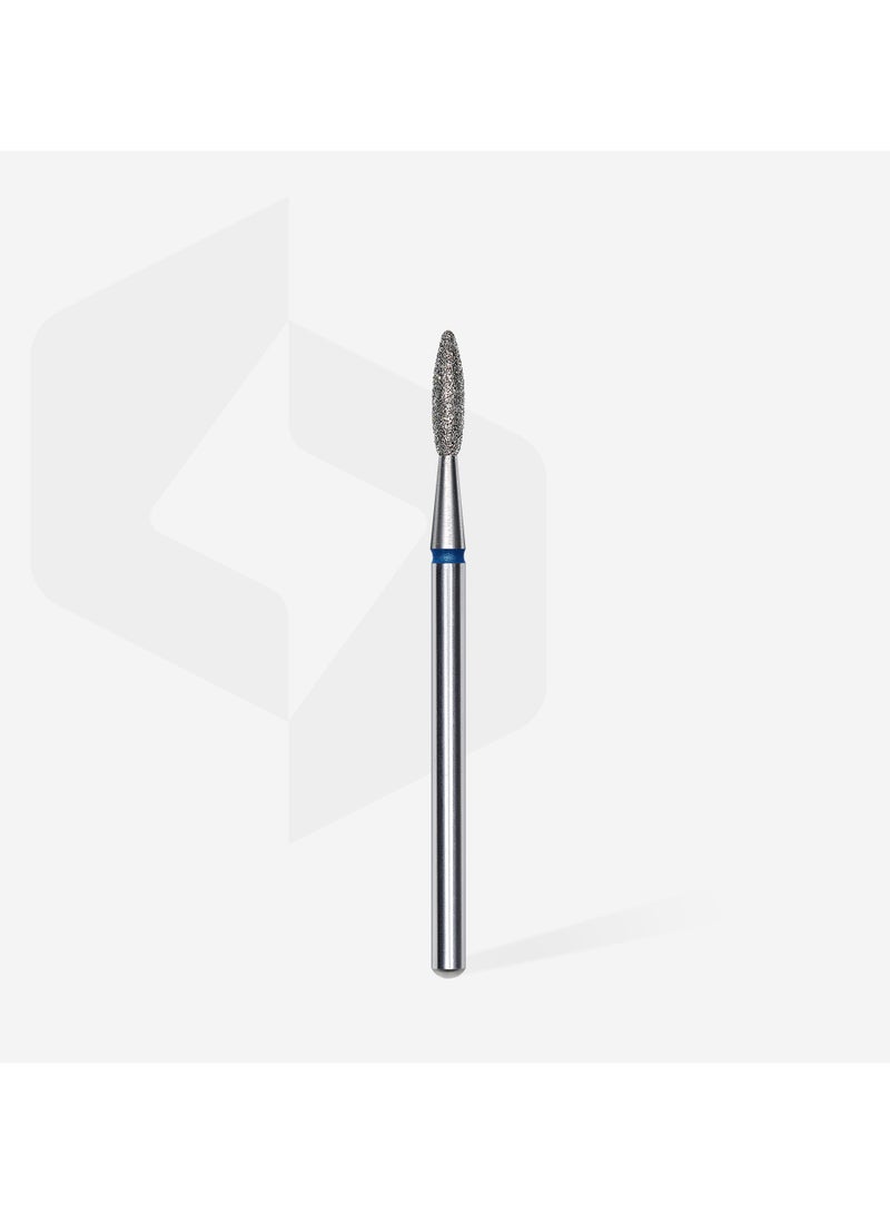 10 Pieces - Diamond Nail Drill Bit Flame Blue EXPERT | head diameter 2.1 mm / working part 8 mm