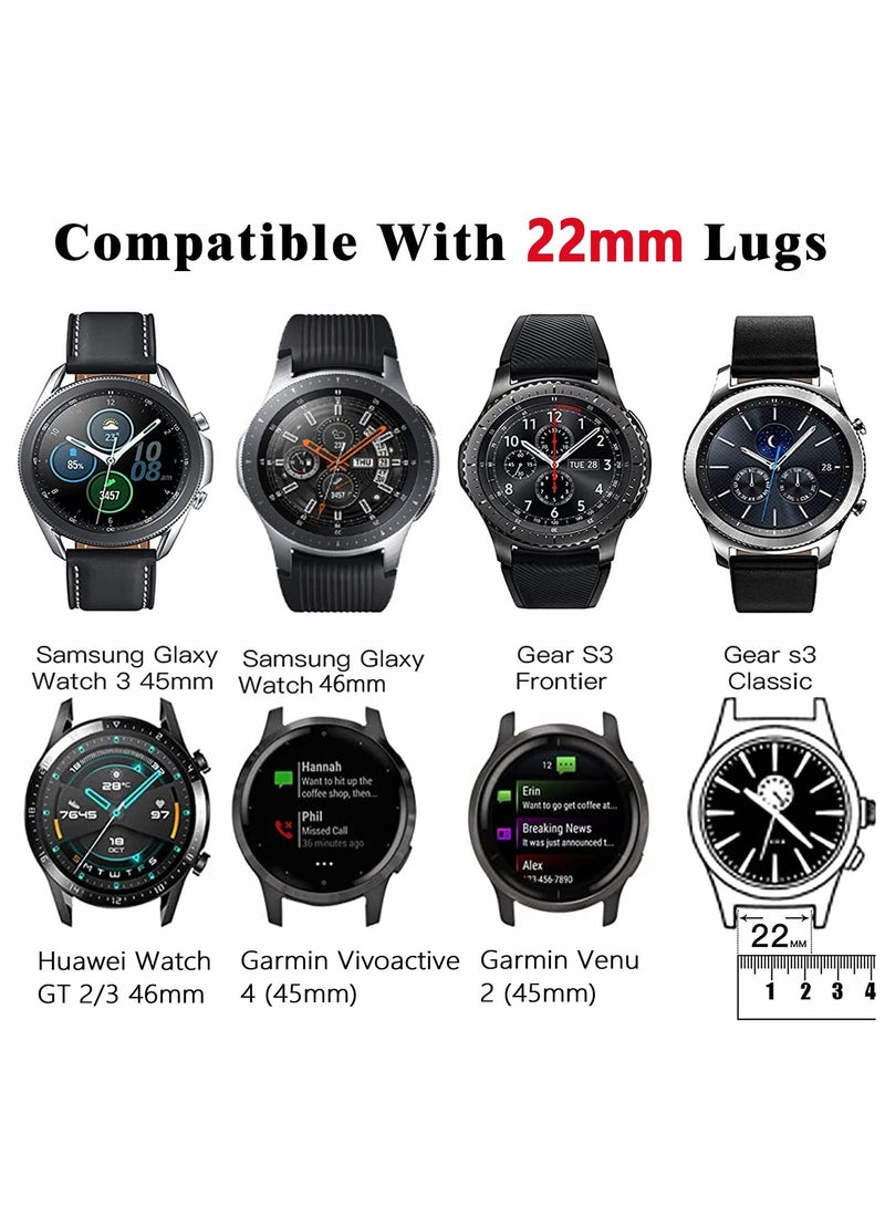 Leather Band for Galaxy Watch 4/5, 20mm Reverse Buckle ​Strap for Samsung Galaxy Watch 5