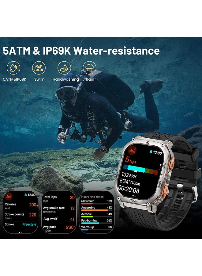 Tank M3 Ultra Smartwatch (Black) - 1.96