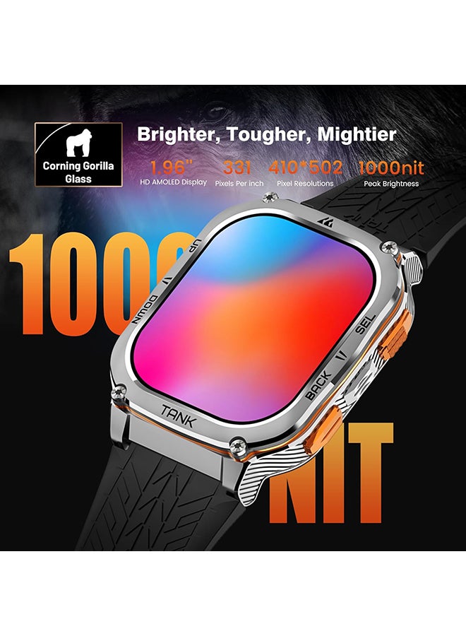 480 mAh ank M3 Ultra Smartwatch (Silver) - 1.96
