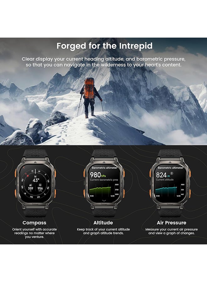 480 mAh ank M3 Ultra Smartwatch (Silver) - 1.96
