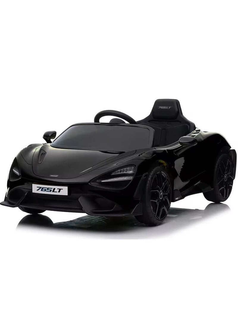 Mclaren 765LT Licensed Ride on Kids Car - Black 12V