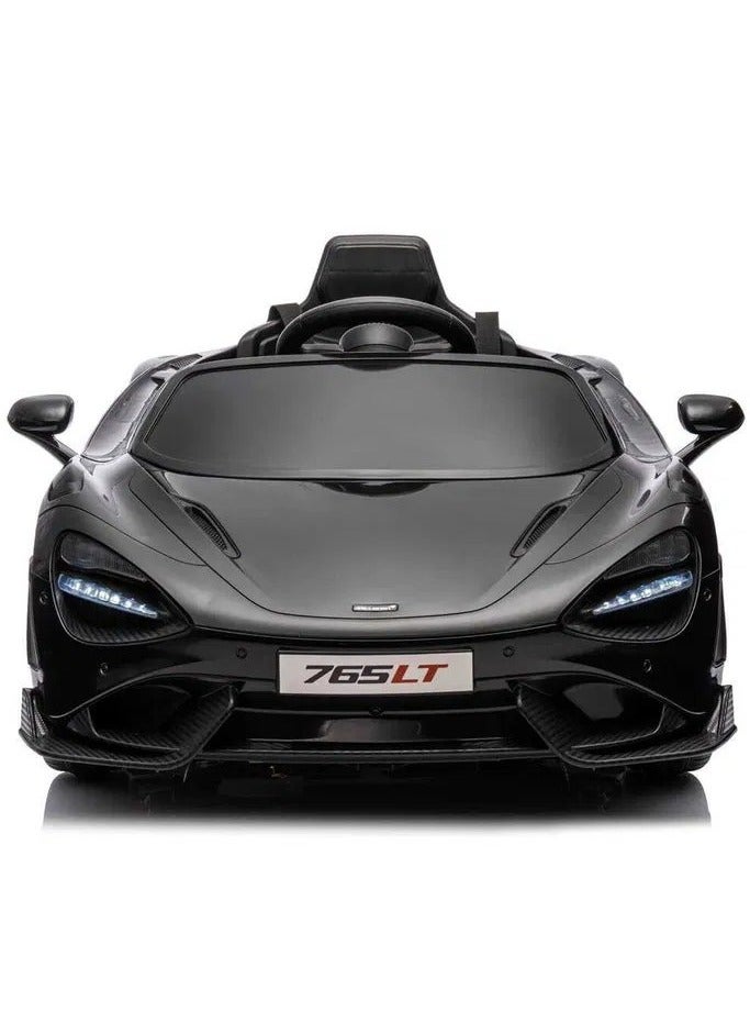 Mclaren 765LT Licensed Ride on Kids Car - Black 12V