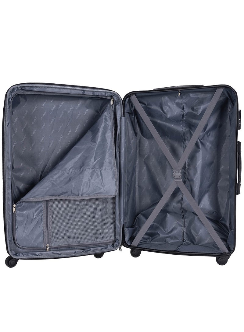 4 Pack Of Hardside Spinner Number Locked Luggage Trolley