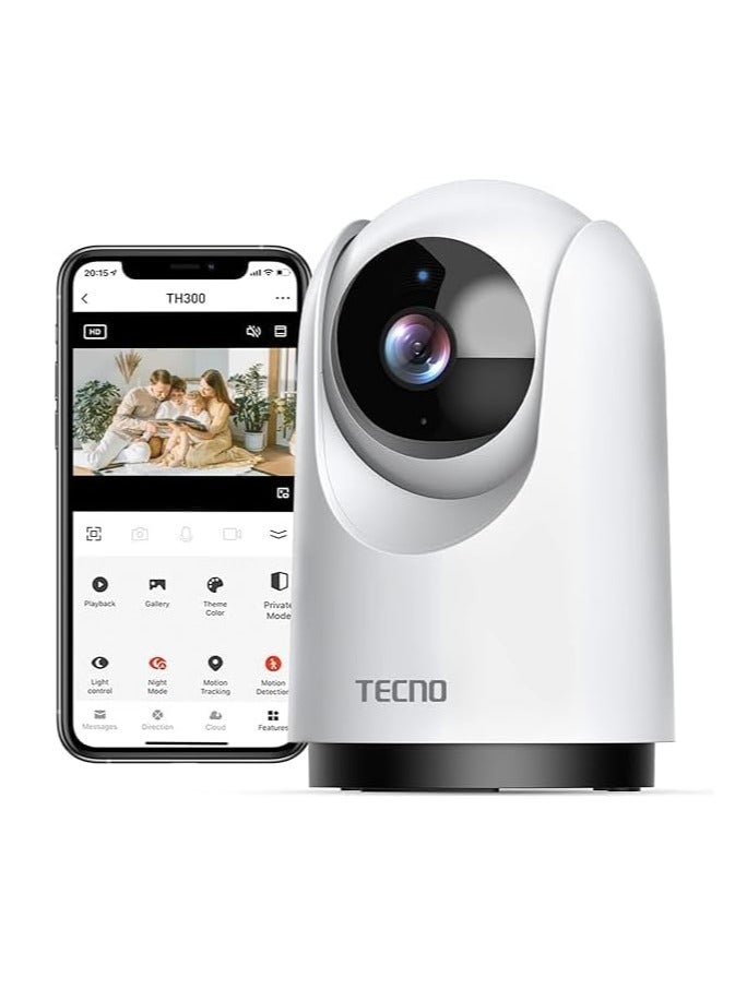 Tecno 2 K Security Camera 2 C Indoor Wifi Security Camera With Night Vision 2 C Cloud Storage For Baby Monitor 2 C Dog Camera 2 C Phone App 2 Cwith Tf Card Slot And Cloud