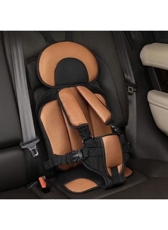 Baby Car Seat for Newborn from 9 Months to 12 Years With Forward Facing Positions Portable Safety Seat Strap 30X60X90cm (Brown)