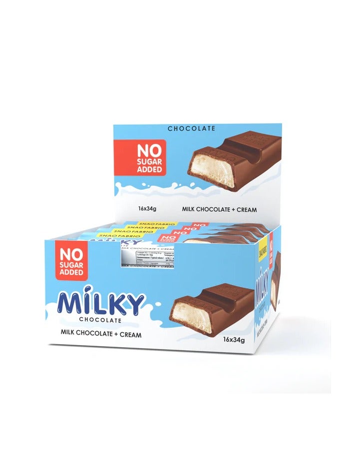 SNAQ FABRIQ Protein Milk Chocolate Filled With Cream 34g (Box of 16)