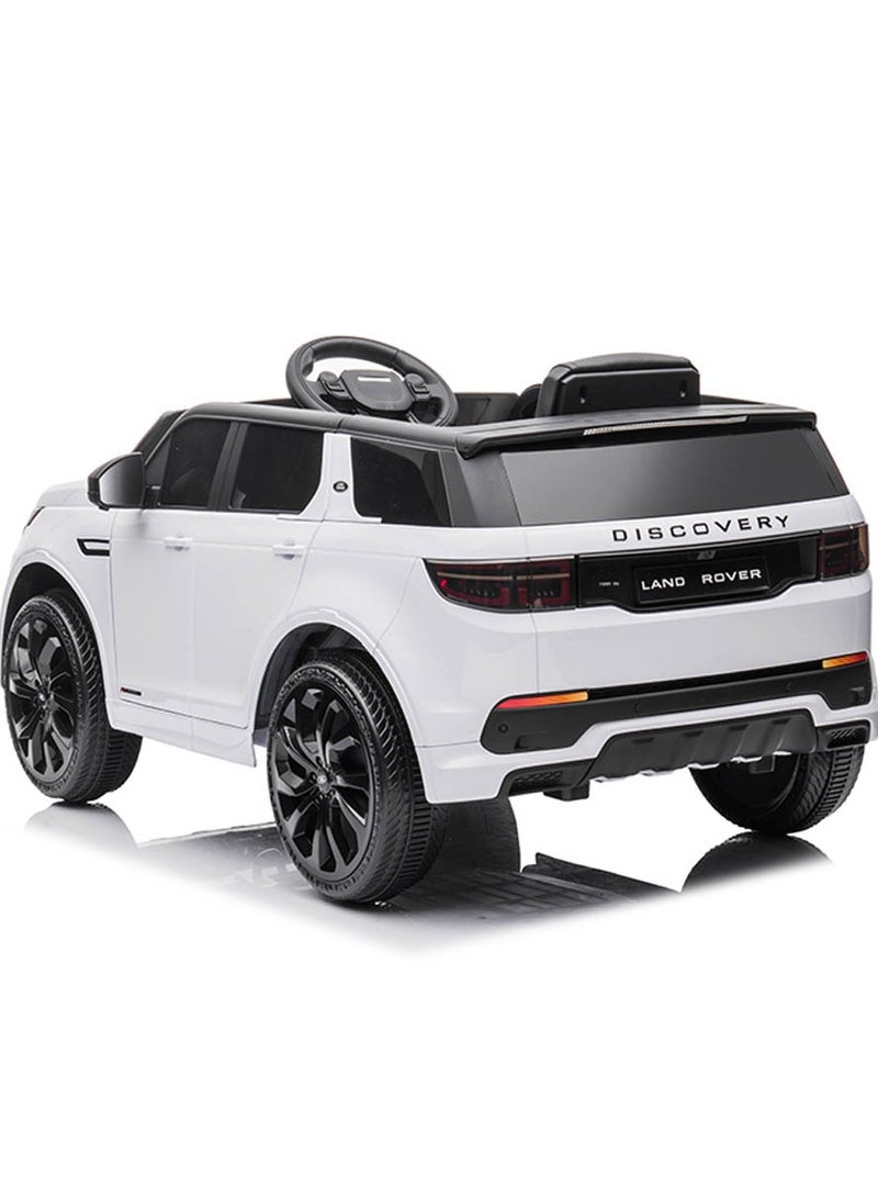 Land Rover Discover Official Licensed Kids Electric Ride On Toy Car With Parential Remote Control Best Gift For Kids-White