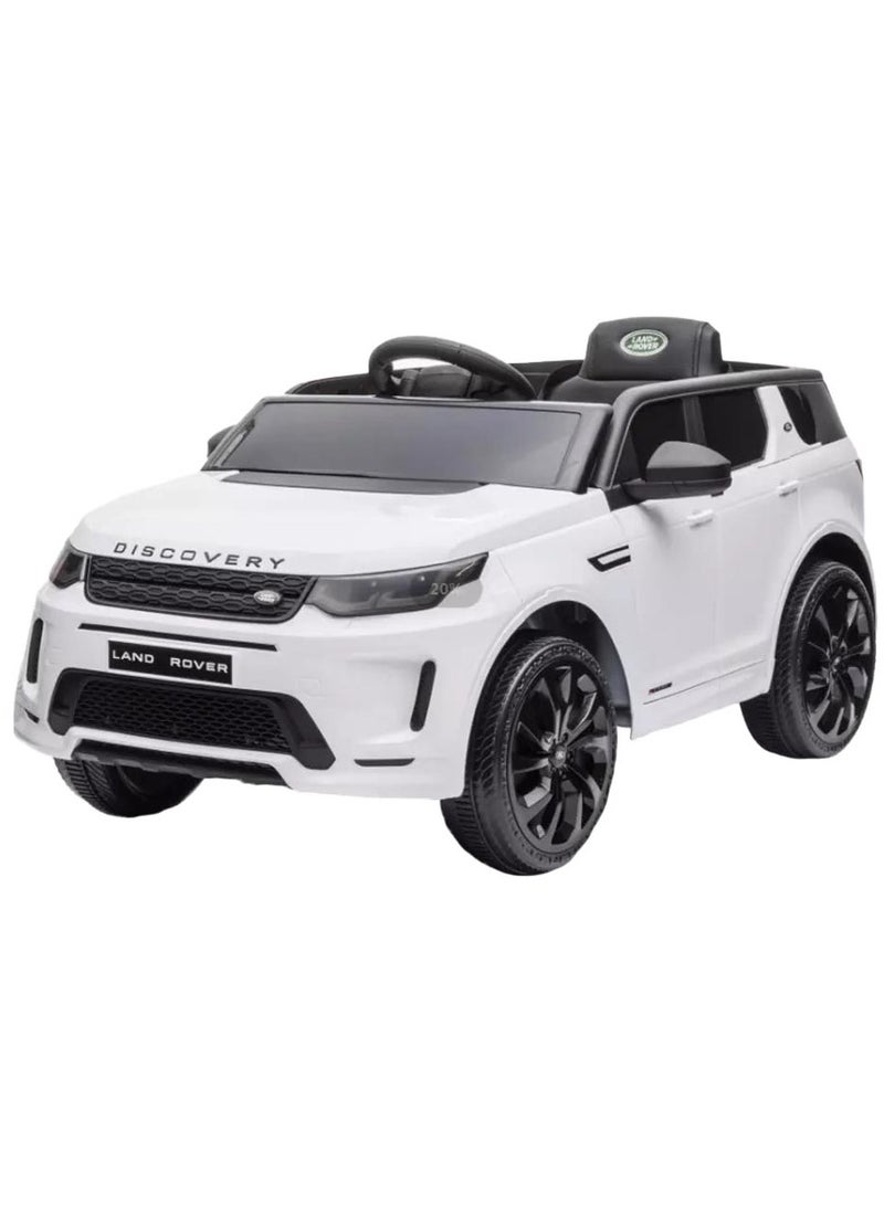 Land Rover Discover Official Licensed Kids Electric Ride On Toy Car With Parential Remote Control Best Gift For Kids-White