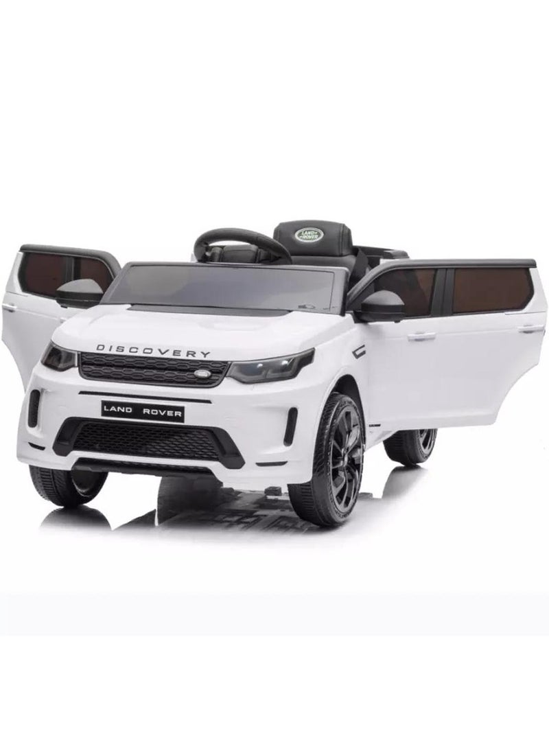 Land Rover Discover Official Licensed Kids Electric Ride On Toy Car With Parential Remote Control Best Gift For Kids-White