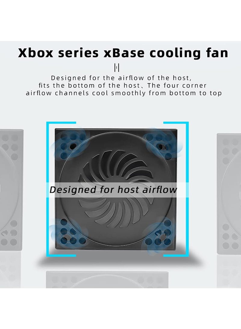 Cooling Fan for Xbox Series X with 4 Fan and 3 USB Port Xbox Series X External Cooler Turbo Temperature Control Fan Console Standing Mount Cooling System