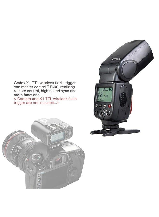 GODOX TT600 Camera Flash Speedlite with Built-in 2.4G Wireless Transmission Compatible with Canon Nikon Pentax Olympus and Other Digital Cameras