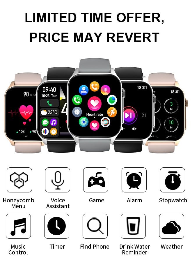 Korean Brand X5S Smart Watch,Business Smartwatch,Waterproof Fitness Watch, Bluetooth Calling,Smart watch for Men, Zinc Alloy Vacuum Plating, Heart Rate Monitoring,Smart watch for Women Silver