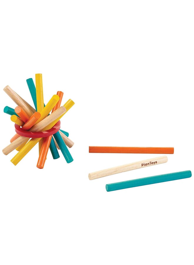 Wooden Pick Up Sticks Multicolor