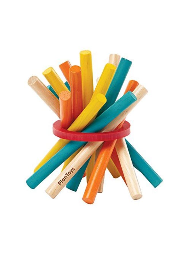 Wooden Pick Up Sticks Multicolor