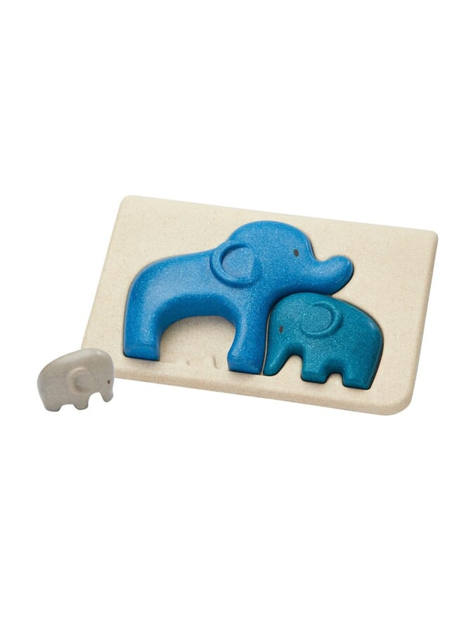 Wooden Elephant Puzzle Multicolor