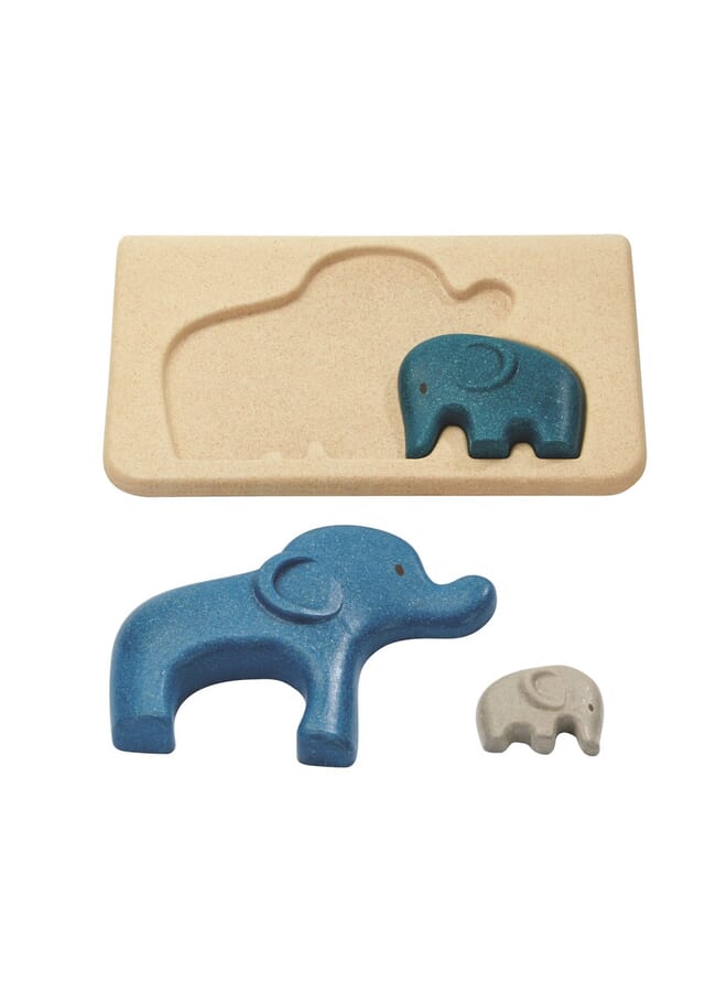 Wooden Elephant Puzzle Multicolor