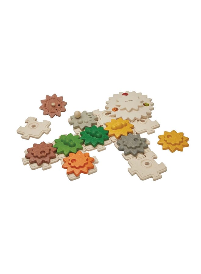 Wooden Gear & Puzzle Multicolor