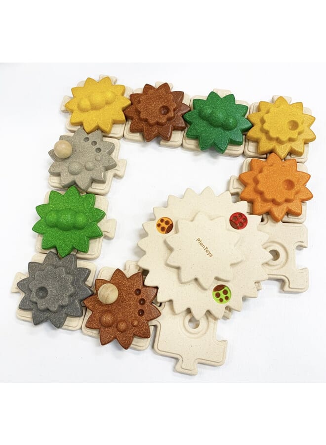 Wooden Gear & Puzzle Multicolor