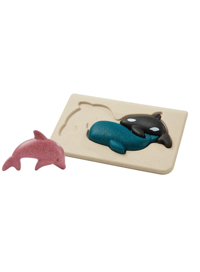 Wooden Sea Life Puzzle Multicolor