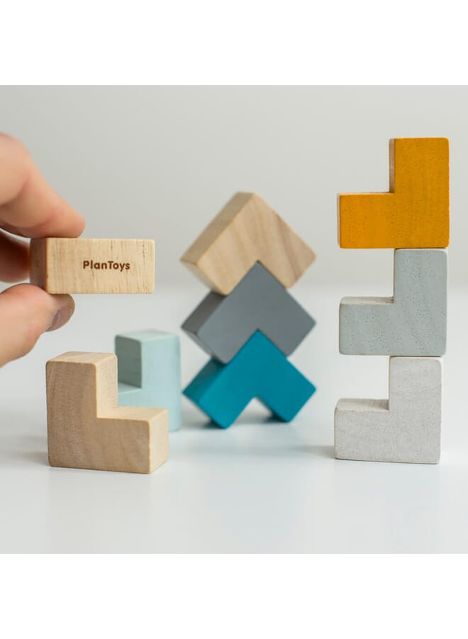 Wooden 3D Puzzle Cubemulticolor