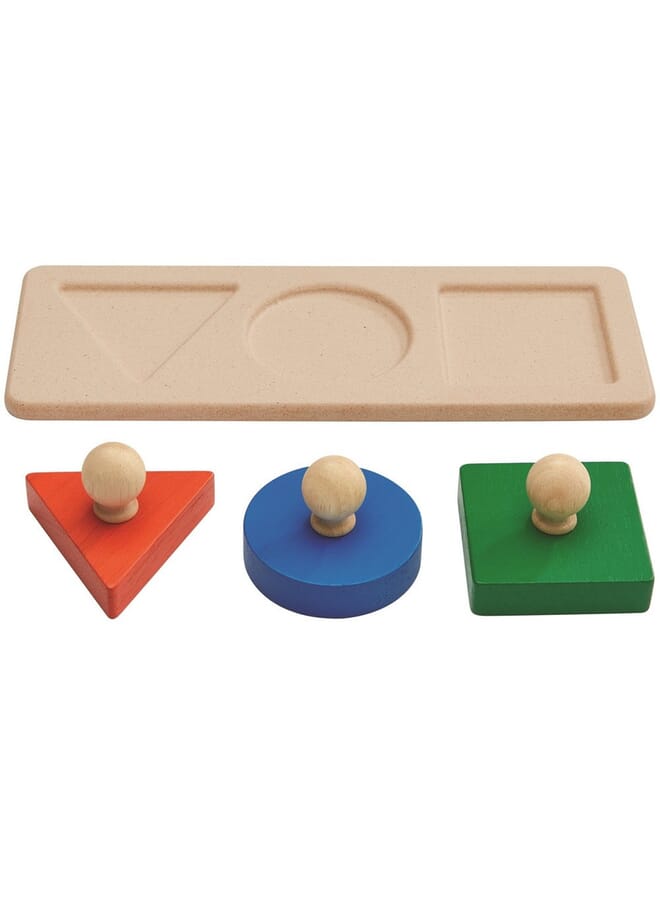 Wooden Shape Matching Puzzle Multicolor