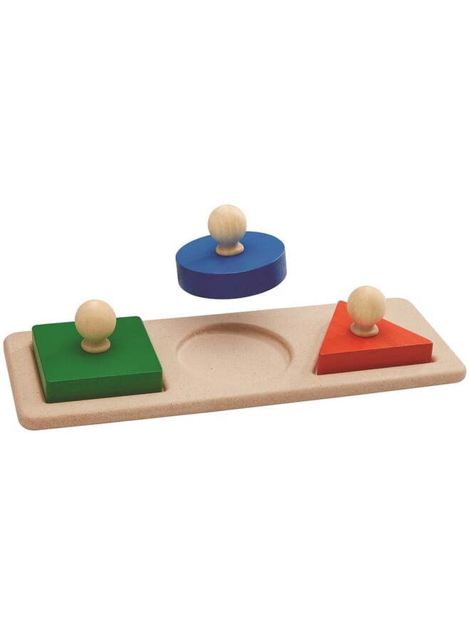 Wooden Shape Matching Puzzle Multicolor