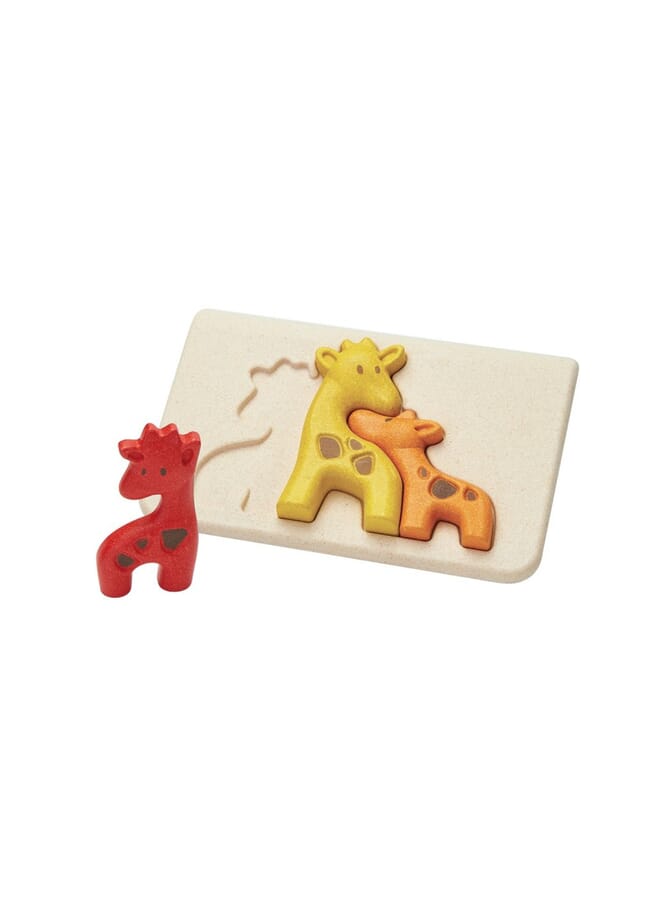 Wooden Giraffe Puzzle Multicolor