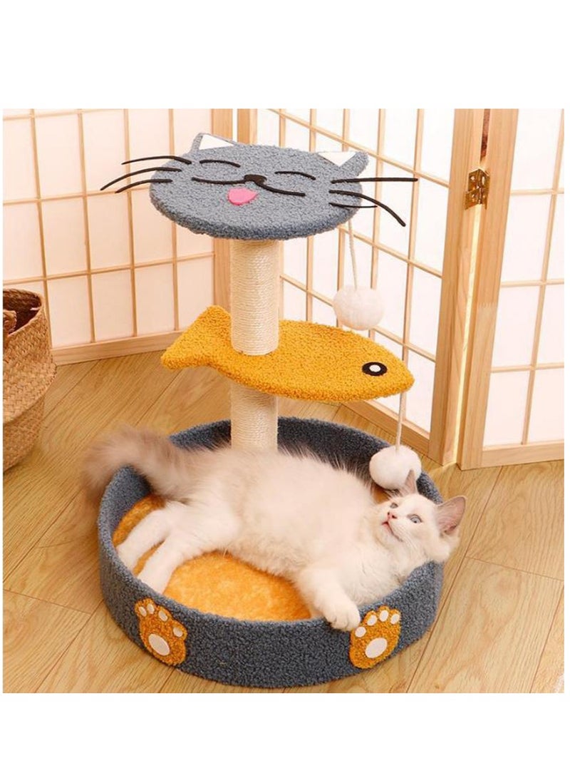 Cat Tower Creative Cat Tree for Indoor Cats,with Scratching Posts Plush Basket & Perch Play Rest For Kittens/Small Cats Multi-Level Cat Condo Cat Activity Tower