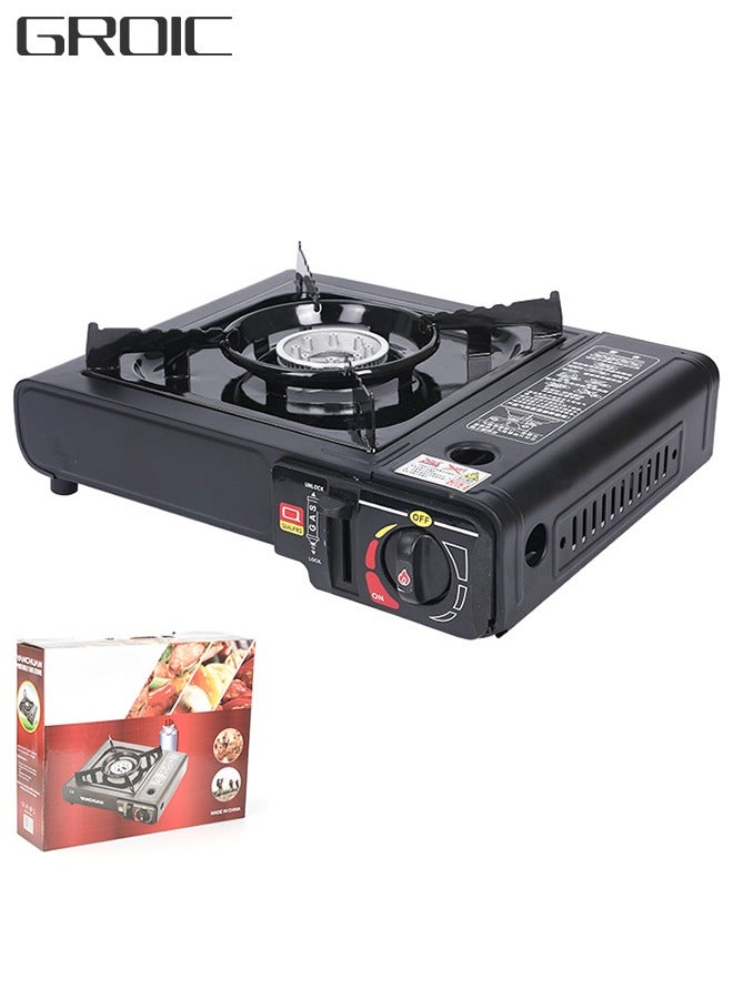 GS-1000 7650 BTU Portable Butane Gas Stove, Cassette Stove Outdoor Portable Butane Camping Gas Stove Single Burner for Camping and Picnic