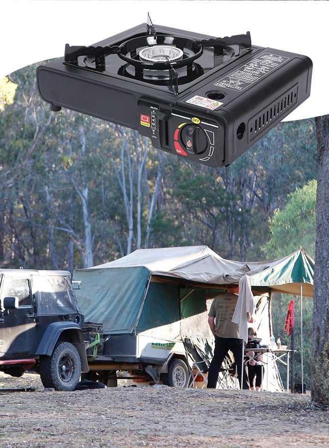 GS-1000 7650 BTU Portable Butane Gas Stove, Cassette Stove Outdoor Portable Butane Camping Gas Stove Single Burner for Camping and Picnic