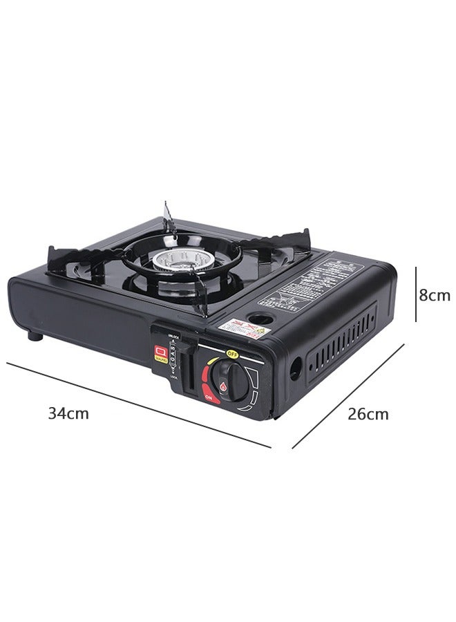 GS-1000 7650 BTU Portable Butane Gas Stove, Cassette Stove Outdoor Portable Butane Camping Gas Stove Single Burner for Camping and Picnic