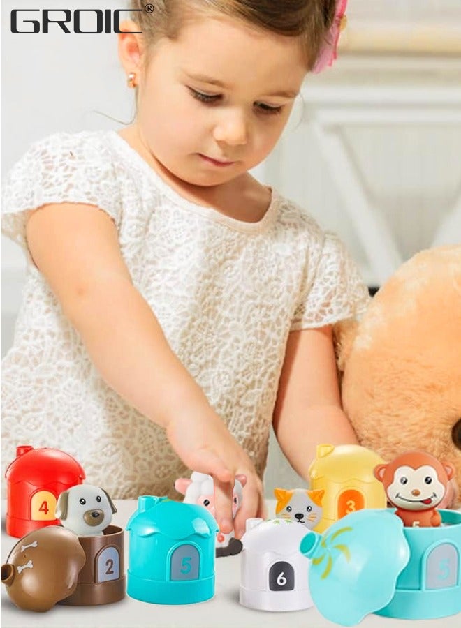 Learning Toys, Farm Animals Finger Puppets Baby Montessori Toys, Counting, Matching & Sorting, Learning Educational Toys, Birthday Educational Gift for Baby Toddler Boys Girls