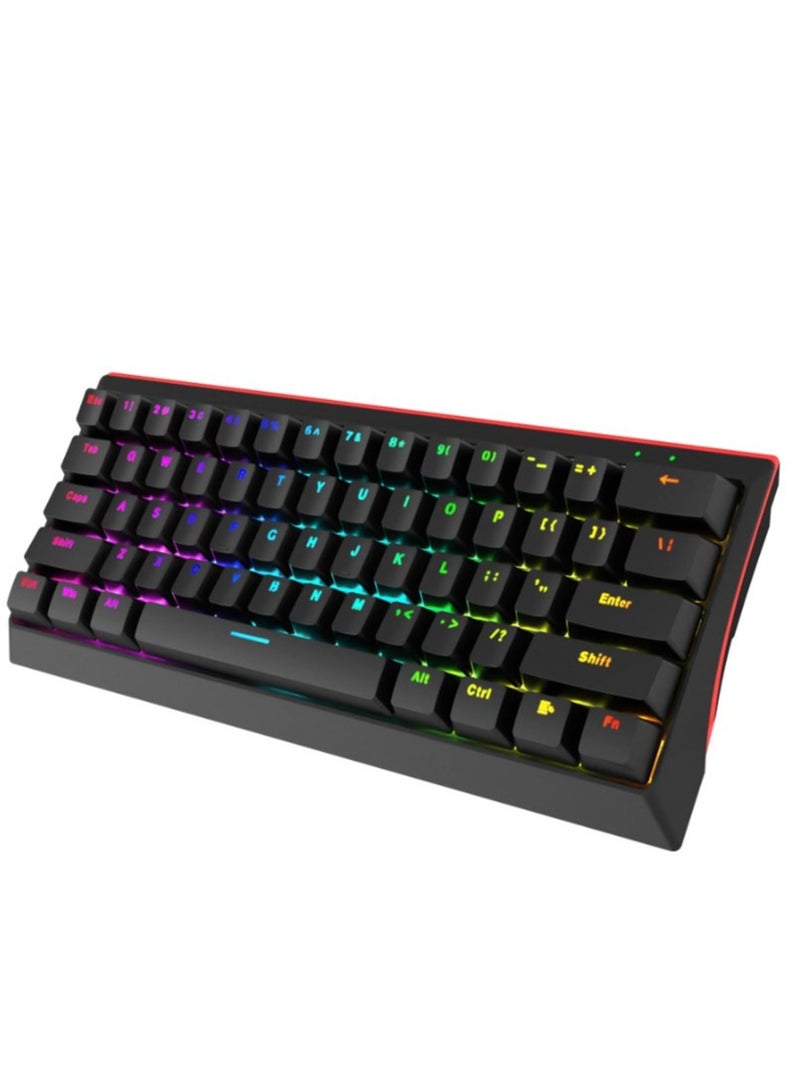 MARVO KG962 EN-B Wired Mechanical Keyboard with Detachable USB Type-C Cable