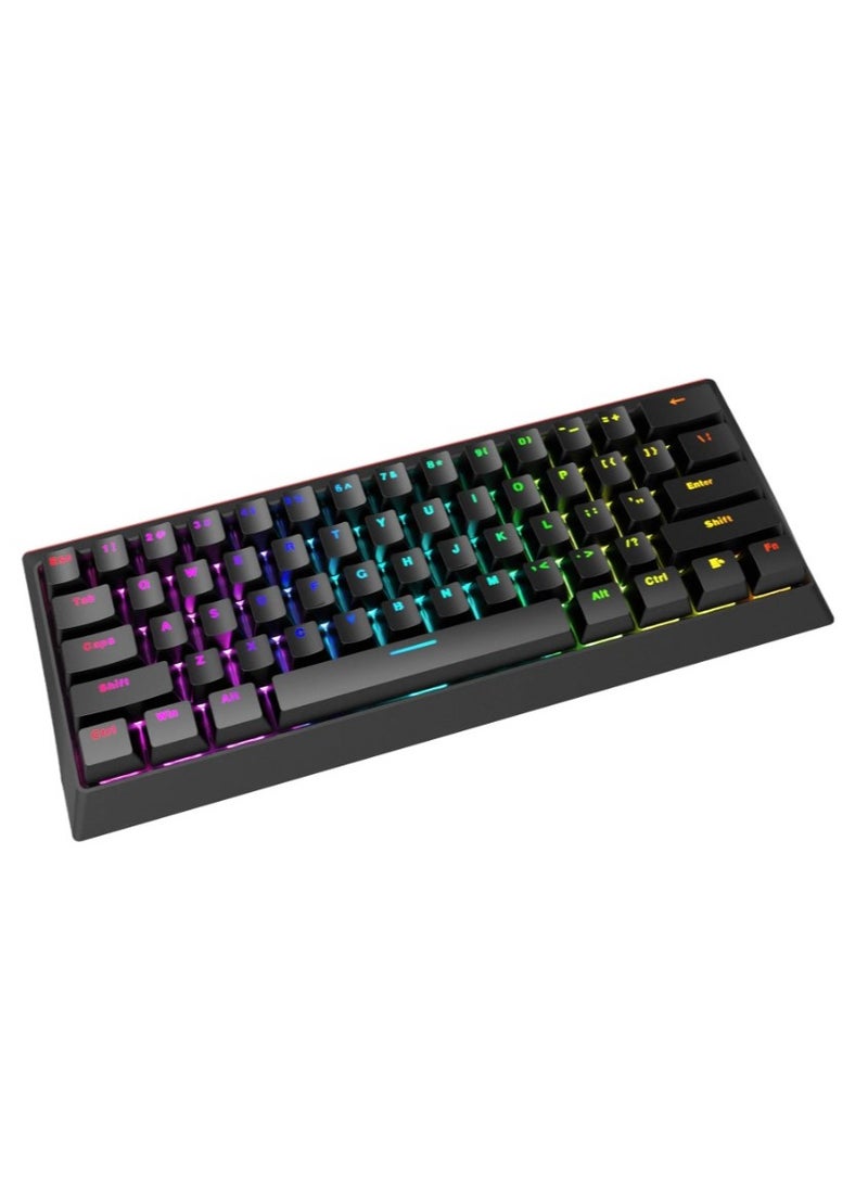 MARVO KG962 EN-B Wired Mechanical Keyboard with Detachable USB Type-C Cable