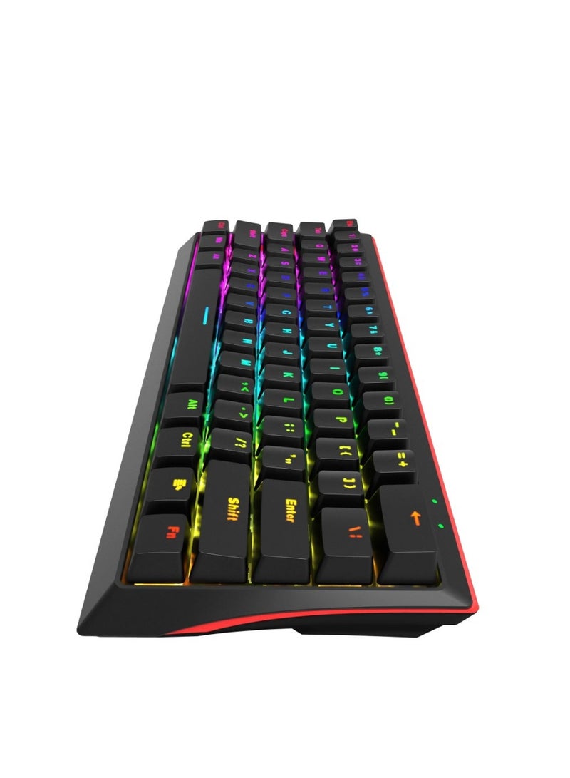 MARVO KG962 EN-B Wired Mechanical Keyboard with Detachable USB Type-C Cable