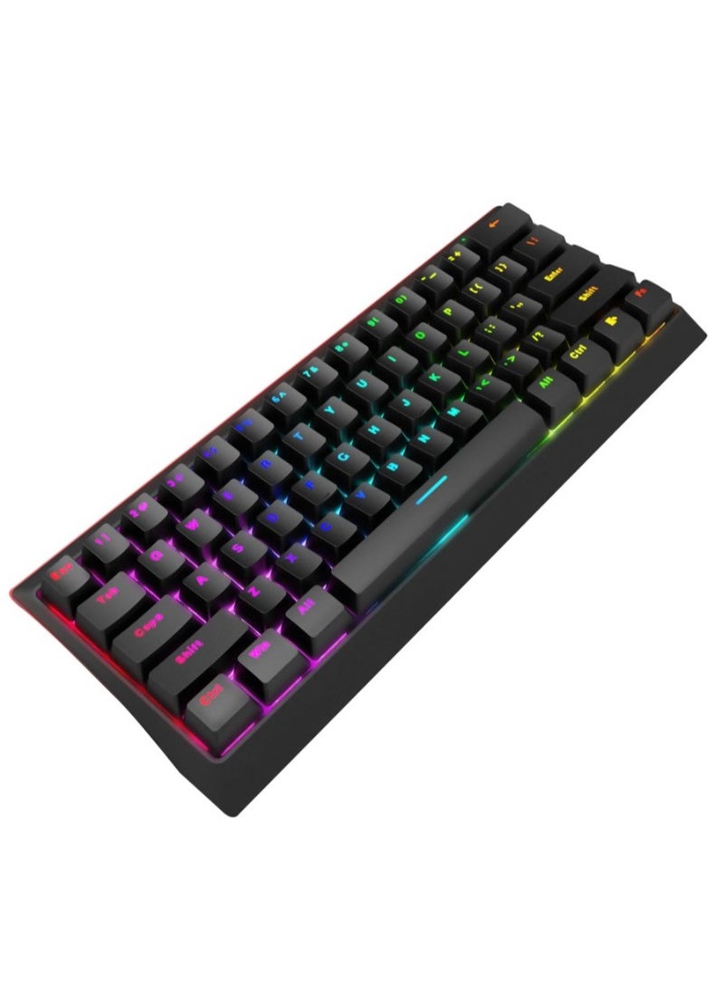 MARVO KG962 EN-B Wired Mechanical Keyboard with Detachable USB Type-C Cable