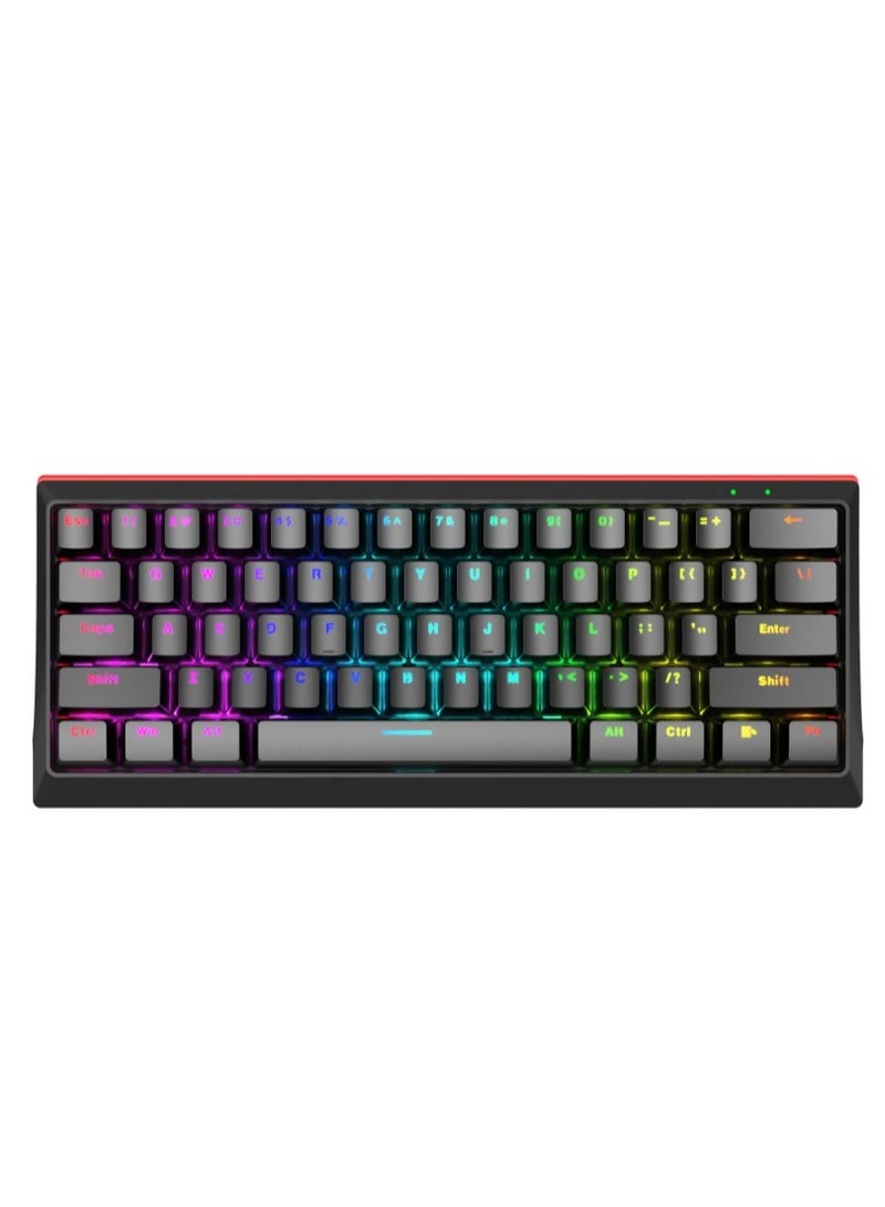 MARVO KG962 EN-B Wired Mechanical Keyboard with Detachable USB Type-C Cable
